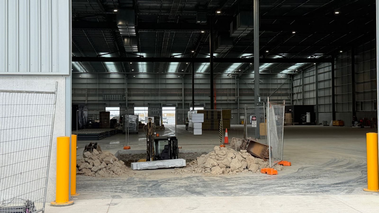 Excavation on site