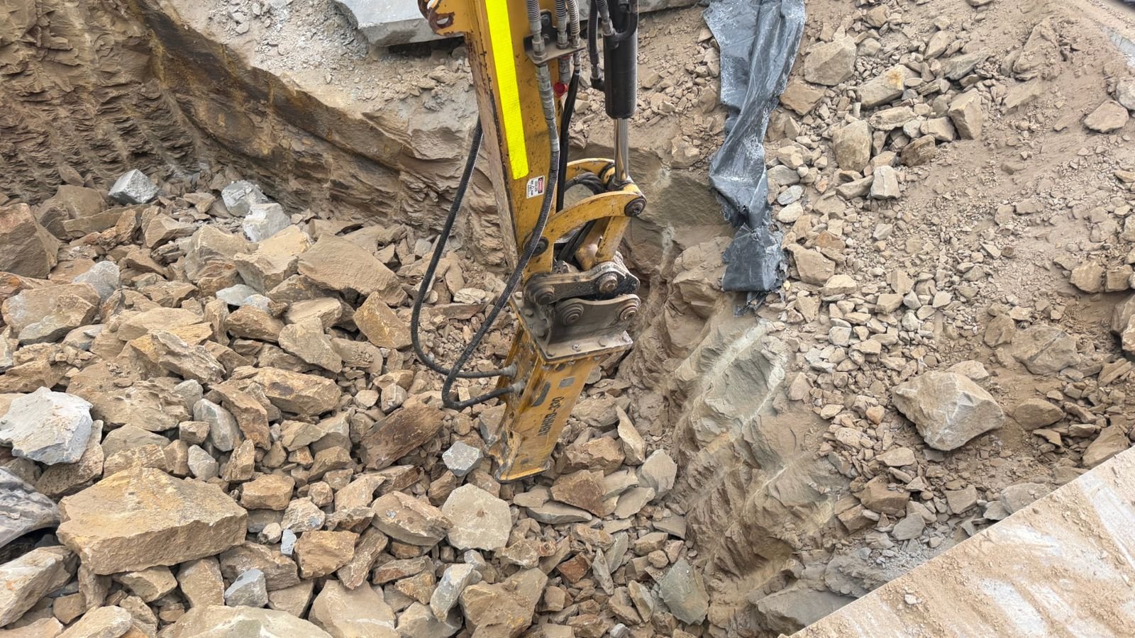 Excavation on site